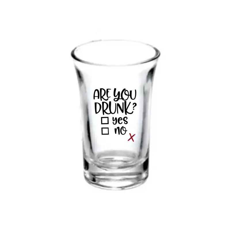 Are you drunk, set 6 pahare shout cu mesajev